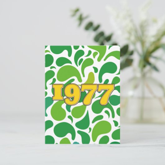 Vintag 1977 postkarte (Stehend Vorderseite)