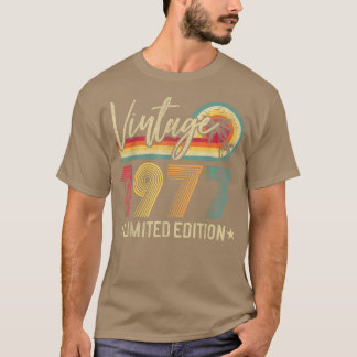 Vintag 1977 Retro 45. Geburtstagsgeschenk Eingesch T-Shirt