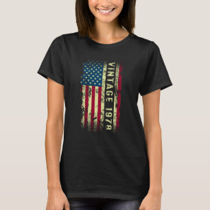 Vintag 1978 amerikanische Fahne 45 Jahre alt 45. G T-Shirt