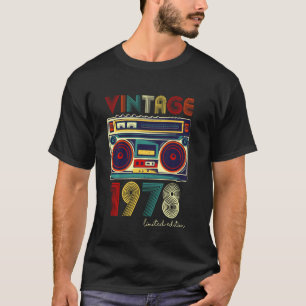 Vintag 1978 Boom Box Music 44. Geburtstag 44 Jahr T-Shirt