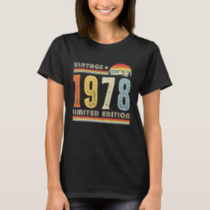 Vintag 1978 Gebildet 1978 44. Geburtstag 44 Jahre T-Shirt