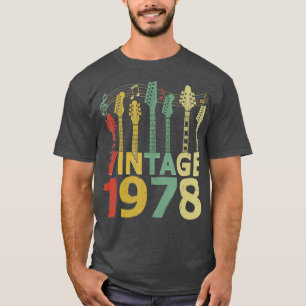 Vintag 1978 Gitarrist Guitar Lovers Gifts 42. T-Shirt