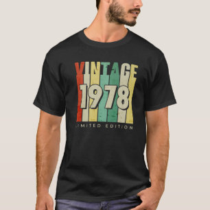Vintag 1978 Limited Edition Retro Birthday Geschen T-Shirt