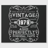 Vintag 1979 Man Myth Legend 42. Geburtstag Geschenkpapier (Flach)