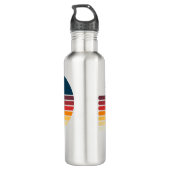 Vintag 1979 Retro Stripe Sun Edelstahlflasche (Rückseite)