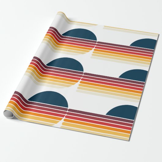 Vintag 1979 Retro Stripe Sun Geschenkpapier (Ungerollt)