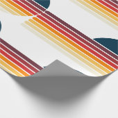 Vintag 1979 Retro Stripe Sun Geschenkpapier (Ecke)