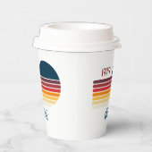 Vintag 1979 Retro Stripe Sun Pappbecher (Rechts)