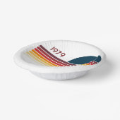 Vintag 1979 Retro Stripe Sun Pappteller (Gewinkelt)