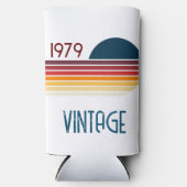Vintag 1979 Retro Stripe Sun Selters Dosenkühler (Vorderseite)