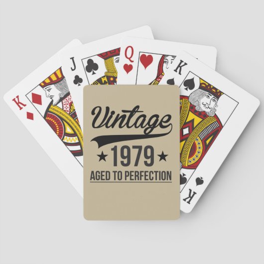 Vintag 1979 vollendet spielkarten (Rückseite)