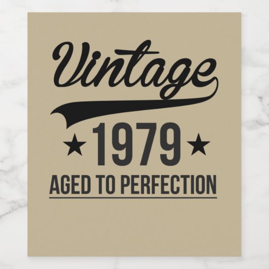 Vintag 1979 vollendet weinetikett (Einzelnes Label)