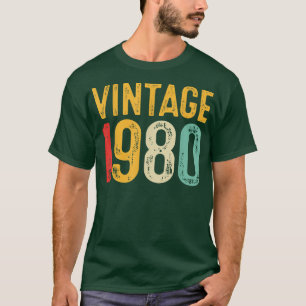 Vintag 1980 42. Geburtstagsdekoration Männer Fraue T-Shirt