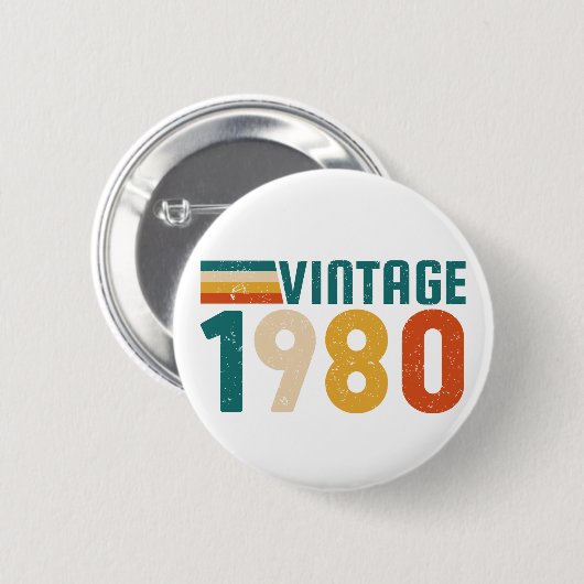 VINTAG 1980 BUTTON (Vorne & Hinten)