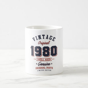 Vintag 1980 Geboren 1980 Retro Geburtstagsgeschenk Kaffeetasse