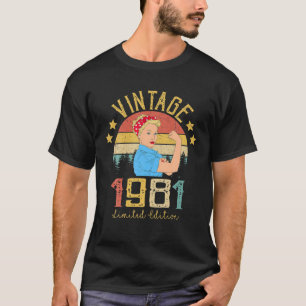 Vintag 1981 Geburt 40 Jahre 40 Jahre T-Shirt