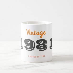 Vintag 1981 limitierte Auflage 40. Geburtstagsgesc Kaffeetasse