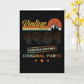 Vintag 1981 Retro-Geburtstag Karte (Gelbe Blume)