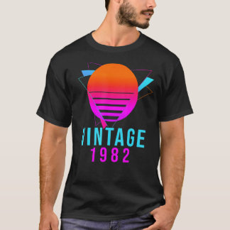 Vintag 1982 40. Geburtstag Gegenwart Idee Retro T-Shirt