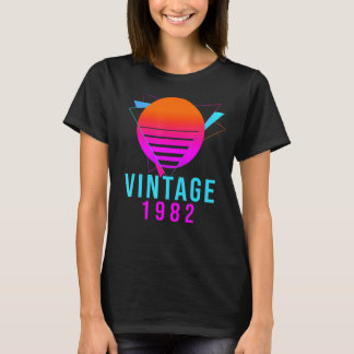 Vintag 1982 40. Geburtstag Gegenwart Idee Retro T-Shirt