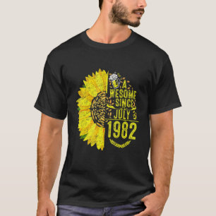 Vintag 1982 Funny 40 Years Old July 40 th Sunshine T-Shirt