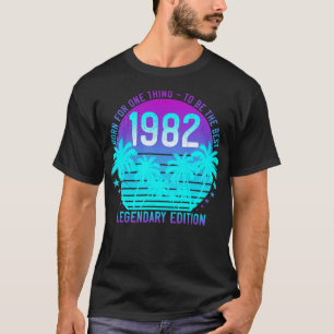 Vintag 1982 Geburtstag 39. Ästhetische Sonnenunter T-Shirt