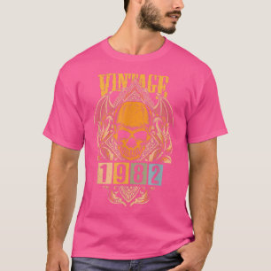 Vintag 1982 Geburtstag Retro Gothic Skelett T-Shirt