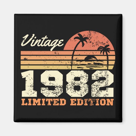 Vintag 1982 Limited Edition 42. Geburtstag Magnet (Vorne)