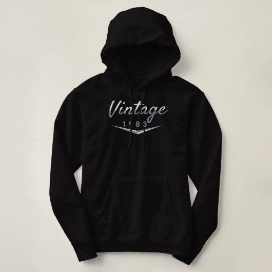 Vintag 1983 Ältere Menschen Geburtstag Hoodie (Design vorne)