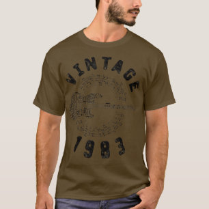 Vintag 1983 Geburtstag Limited Edition Guitar Musi T-Shirt