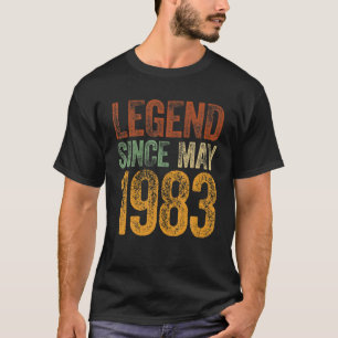 Vintag 1983 Geburtstag Mai Geboren Legende seit 19 T-Shirt