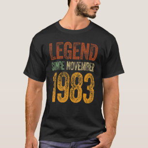 Vintag 1983 Geburtstag November Geborene Legende T-Shirt