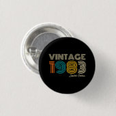 Vintag 1983 Limited Edition 40. Geburtstag Button (Vorne & Hinten)