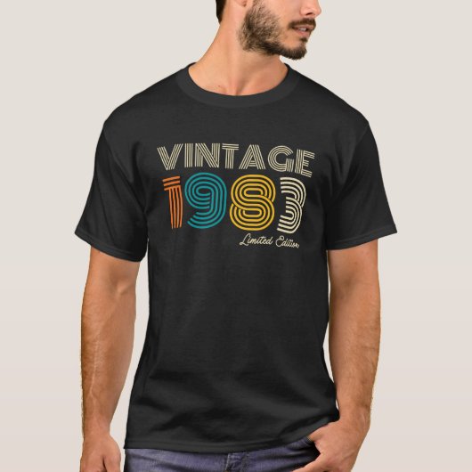 Vintag 1983 Limited Edition 40. Geburtstag T-Shirt (Vorderseite)