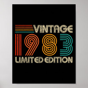 Vintag 1983 Limited Edition Clic 1983 Men Women V Poster