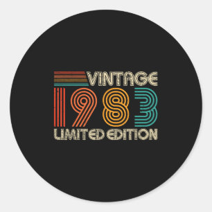 Vintag 1983 Limited Edition Clic 1983 Men Women V Runder Aufkleber