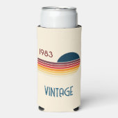 Vintag 1983 Retro Stripe Sun Selters Dosenkühler (Seltzer Vorderseite)