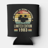 Vintag 1983 Schlagzeug 40. Geburtstagskrümmer Dosenkühler (Rückseite)