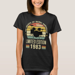 Vintag 1983 Schlagzeug 40. Geburtstagskrümmer T-Shirt