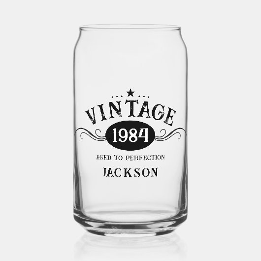 Vintag 1984 40. Geburtstag Dosenglas (Vorderseite)