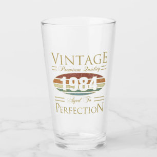 Vintag 1984 40. Geburtstag Glas