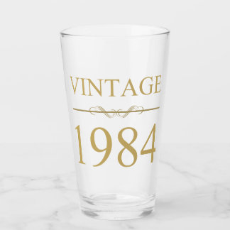 Vintag 1984 40. Geburtstag Glas