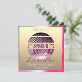 Vintag 1984 40. Geburtstag pink Karte (Stehend Vorderseite)