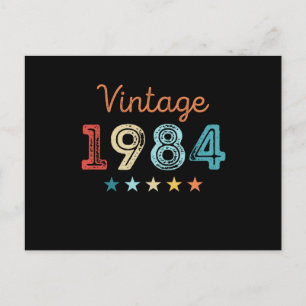 Vintag 1984 40. Geburtstag Retro Geschenk 40 Jahre Postkarte