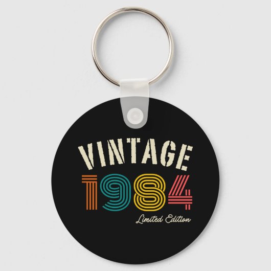 Vintag 1984 40. Geburtstag Schlüsselanhänger (Vorderseite)