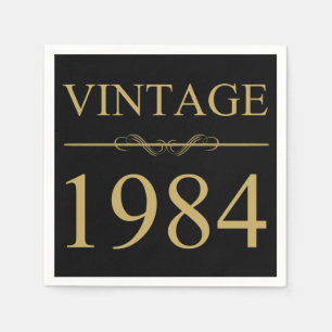 Vintag 1984 40. Geburtstag Serviette