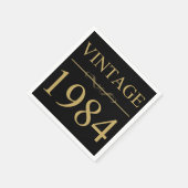 Vintag 1984 40. Geburtstag Serviette (Ecke)