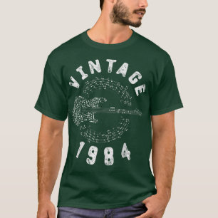 Vintag 1984 Geburtstag Limited Edition Guitar Musi T-Shirt