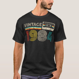 Vintag 1984 Klassischer Geburtstag 1984 Cassette T T-Shirt