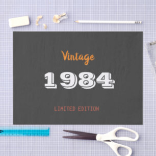 Vintag 1984 limitierte Auflage 40. Geburtstagsgesc Seidenpapier